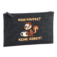Kulturbeutel Kein Kaffee keine Arbeit Eichhörnchen 1...