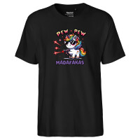 Herren T-Shirt Pew Pew cooles Einhorn