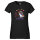 Damen T-Shirt Pew Pew cooles Einhorn