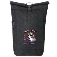 Kurierrucksack Pew Pew cooles Einhorn 30-44 Liter Black...