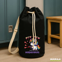 Seesack Pew Pew cooles Einhorn 20 Liter Black