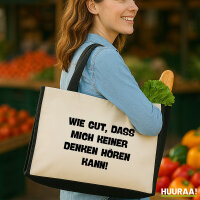 Jutetasche Gut das mich keiner denken hört 21 Liter...