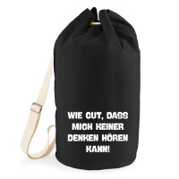 Seesack Gut das mich keiner denken hört 20 Liter Black