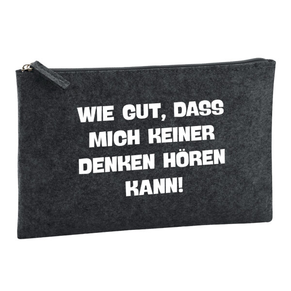 Kulturbeutel Gut das mich keiner denken hört 1 Liter Charcoal