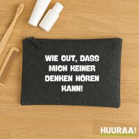Kulturbeutel Gut das mich keiner denken hört 1 Liter...