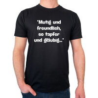 Herren T-Shirt Mutig freundlich tapfer und gläubig