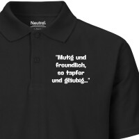 Herren Polo Shirt Mutig freundlich tapfer und gläubig