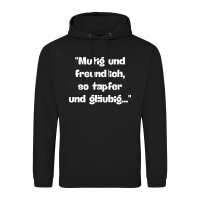 Unisex Hoodie Mutig freundlich tapfer und gläubig