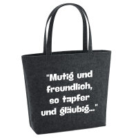 Filz Shopper Mutig freundlich tapfer und gläubig 22...