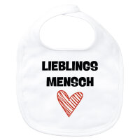 Baby Lätzchen Lieblingsmensch Herz Klettverschluss