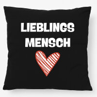 Kissen Lieblingsmensch Herz 40x40cm