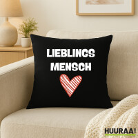 Kissen Lieblingsmensch Herz 40x40cm