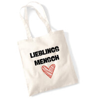 Jutebeutel Lieblingsmensch Herz 10 Liter