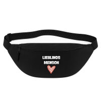 Bauchtasche Lieblingsmensch Herz 2,5 Liter Black