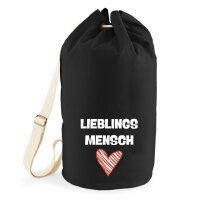 Seesack Lieblingsmensch Herz 20 Liter Black