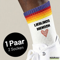 Unisex Socken Lieblingsmensch Herz Baumwolle