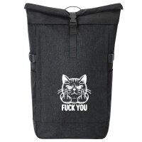 Kurierrucksack F*ck you grimmige Katze 30-44 Liter Black...