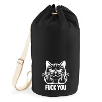 Seesack F*ck you grimmige Katze 20 Liter Black