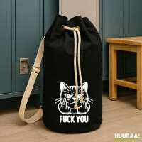 Seesack F*ck you grimmige Katze 20 Liter Black