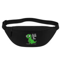 Bauchtasche All friends are dead T-Rex 2,5 Liter Black