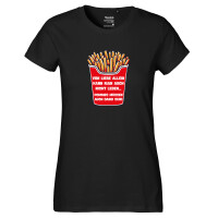 Damen T-Shirt Liebe allein nicht Pommes dabei