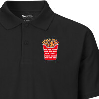 Herren Polo Shirt Liebe allein nicht Pommes dabei