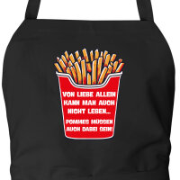 Schürze Liebe allein nicht Pommes dabei mit Taschen