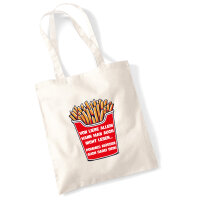 Jutebeutel Liebe allein nicht Pommes dabei 10 Liter