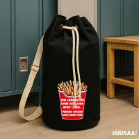 Seesack Liebe allein nicht Pommes dabei 20 Liter Black