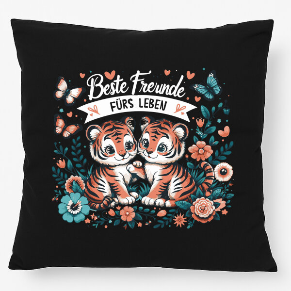 Kissen Beste Freunde Tiger 40x40cm