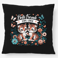 Kissen Beste Freunde Tiger 40x40cm