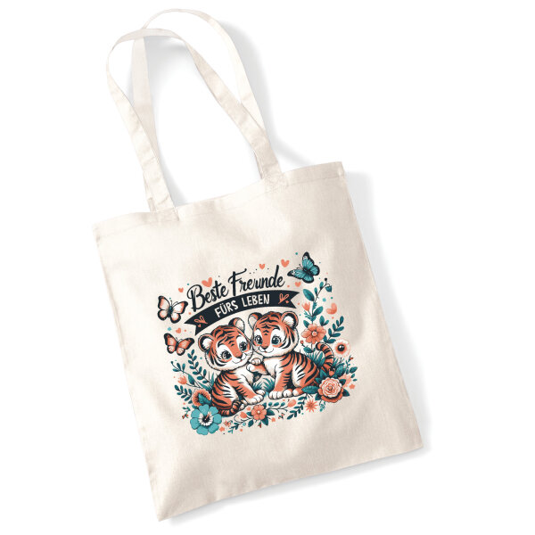 Jutebeutel Beste Freunde Tiger 10 Liter
