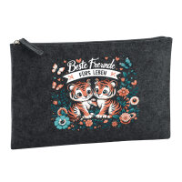 Kulturbeutel Beste Freunde Tiger 1 Liter Charcoal