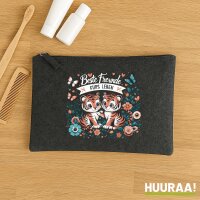 Kulturbeutel Beste Freunde Tiger 1 Liter Charcoal