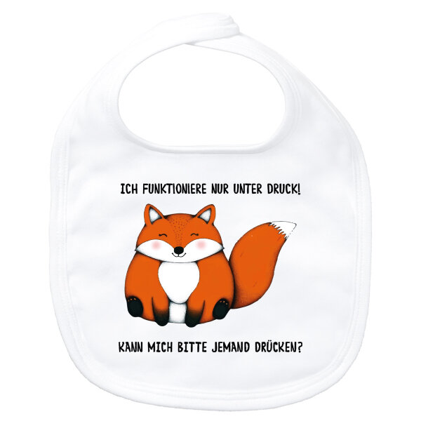 Baby Lätzchen Drück mich Fuchs Klettverschluss