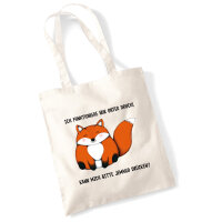 Jutebeutel Drück mich Fuchs 10 Liter
