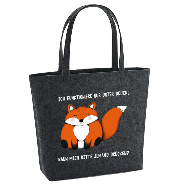 Filz Shopper Drück mich Fuchs 22 Liter