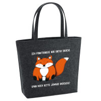 Filz Shopper Drück mich Fuchs 22 Liter