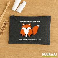 Kulturbeutel Drück mich Fuchs 1 Liter Charcoal