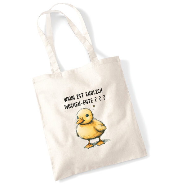 Jutebeutel Endlich Wochen-Ente Wochenende 10 Liter