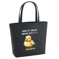 Filz Shopper Endlich Wochen-Ente Wochenende 22 Liter