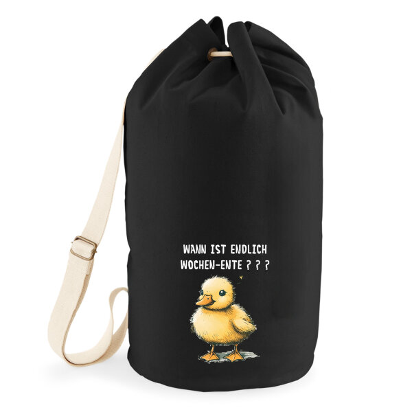 Seesack Endlich Wochen-Ente Wochenende 20 Liter Black