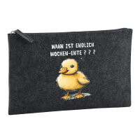 Kulturbeutel Endlich Wochen-Ente Wochenende 1 Liter Charcoal