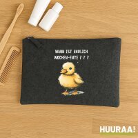 Kulturbeutel Endlich Wochen-Ente Wochenende 1 Liter Charcoal
