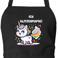 Schürze Ich Glitzerpupse Einhorn mit Taschen