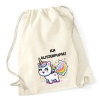 Turnbeutel Ich Glitzerpupse Einhorn 12 Liter
