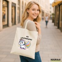 Jutebeutel Ich Glitzerpupse Einhorn 10 Liter