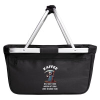Einkaufskorb faltbar Kaffee weil morgens keinen Mord Sensenmann 20 Liter Black
