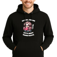 Unisex Hoodie Kam sah und direkt keinen Bock Faultier
