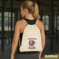Turnbeutel Kam sah und direkt keinen Bock Faultier 12 Liter